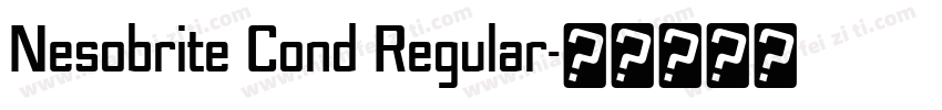 Nesobrite Cond Regular字体转换